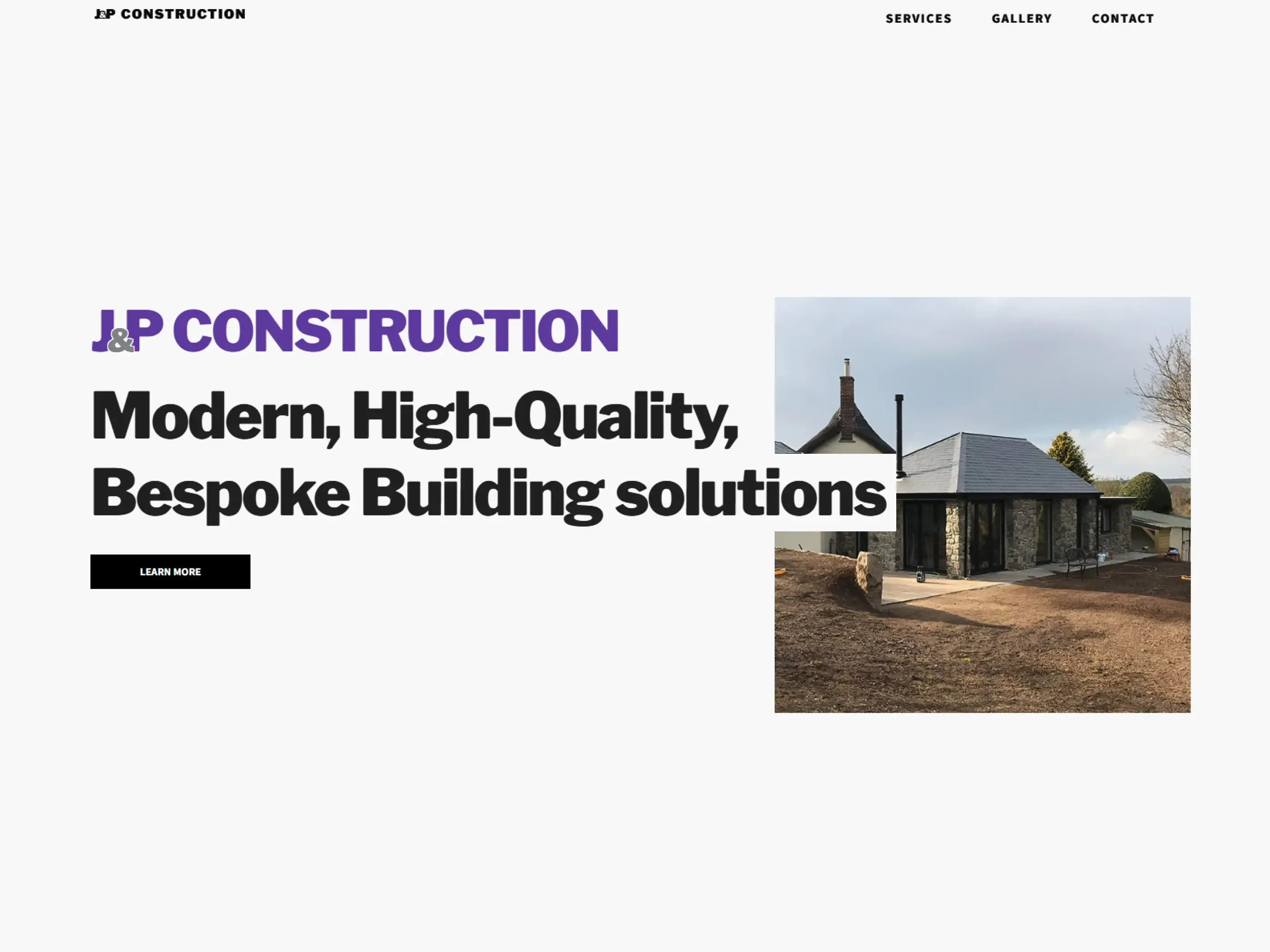 J&P Construction website preview