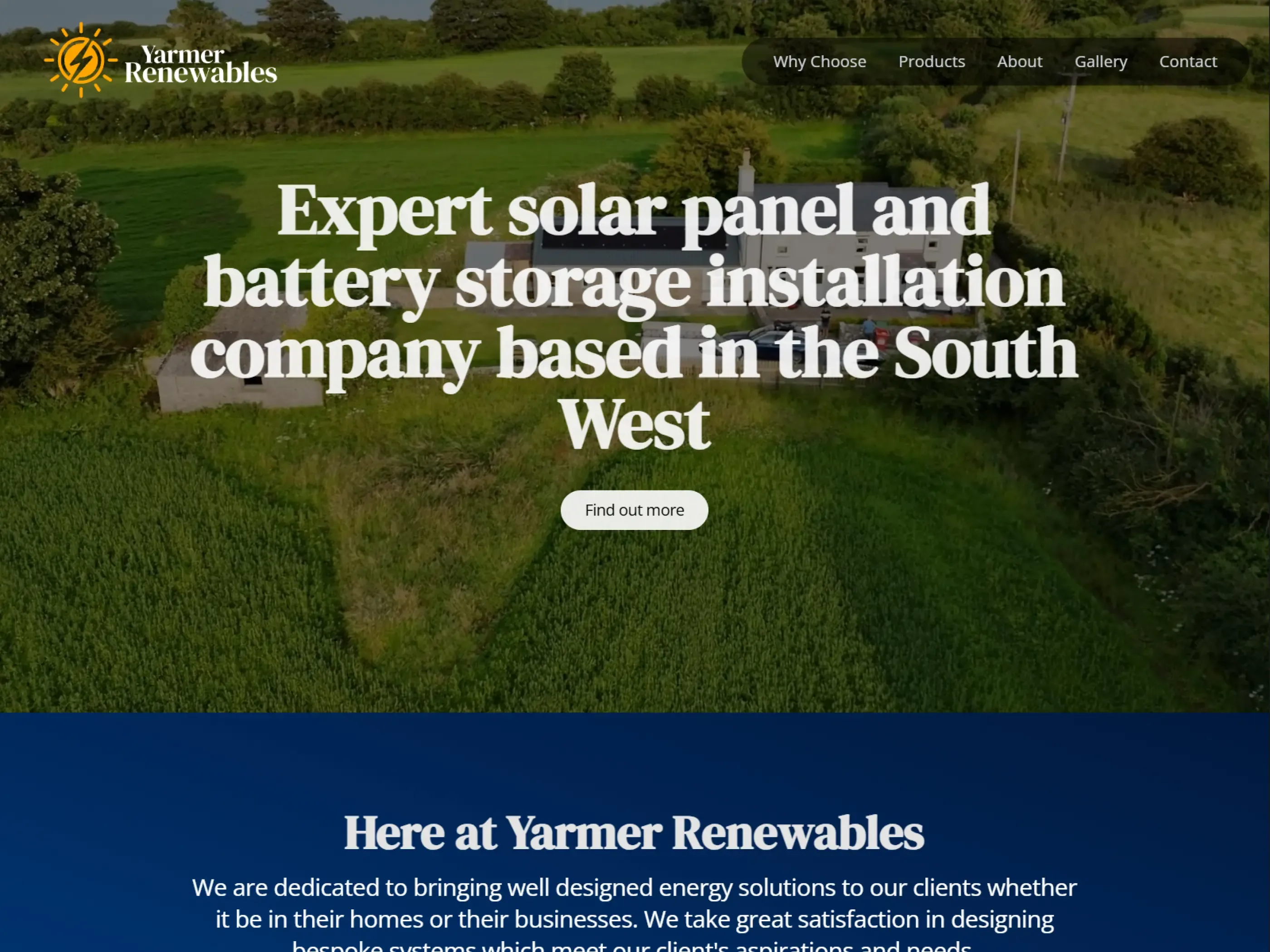 Yarmer Renewables website preview